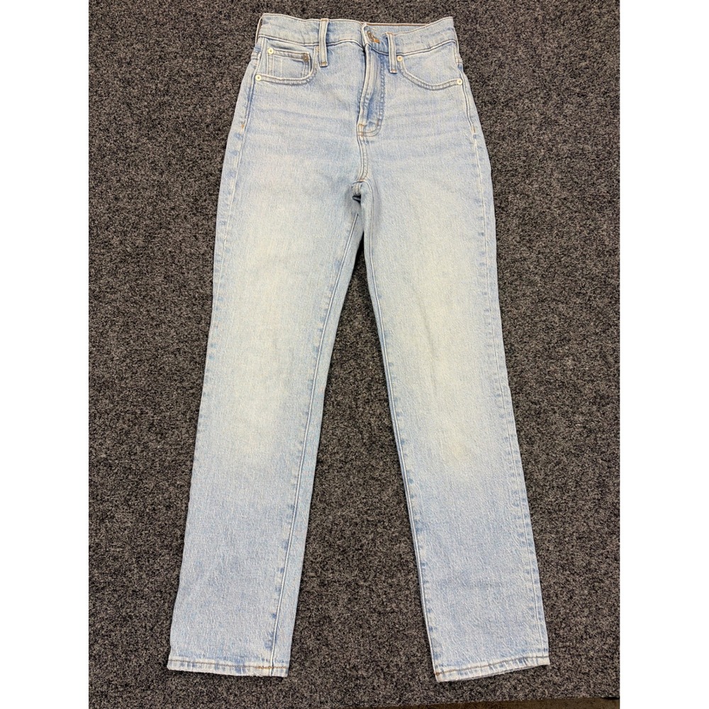 Madewell Perfect Vintage Jean Womens 23 Light Wash High Rise Straight Leg Denim